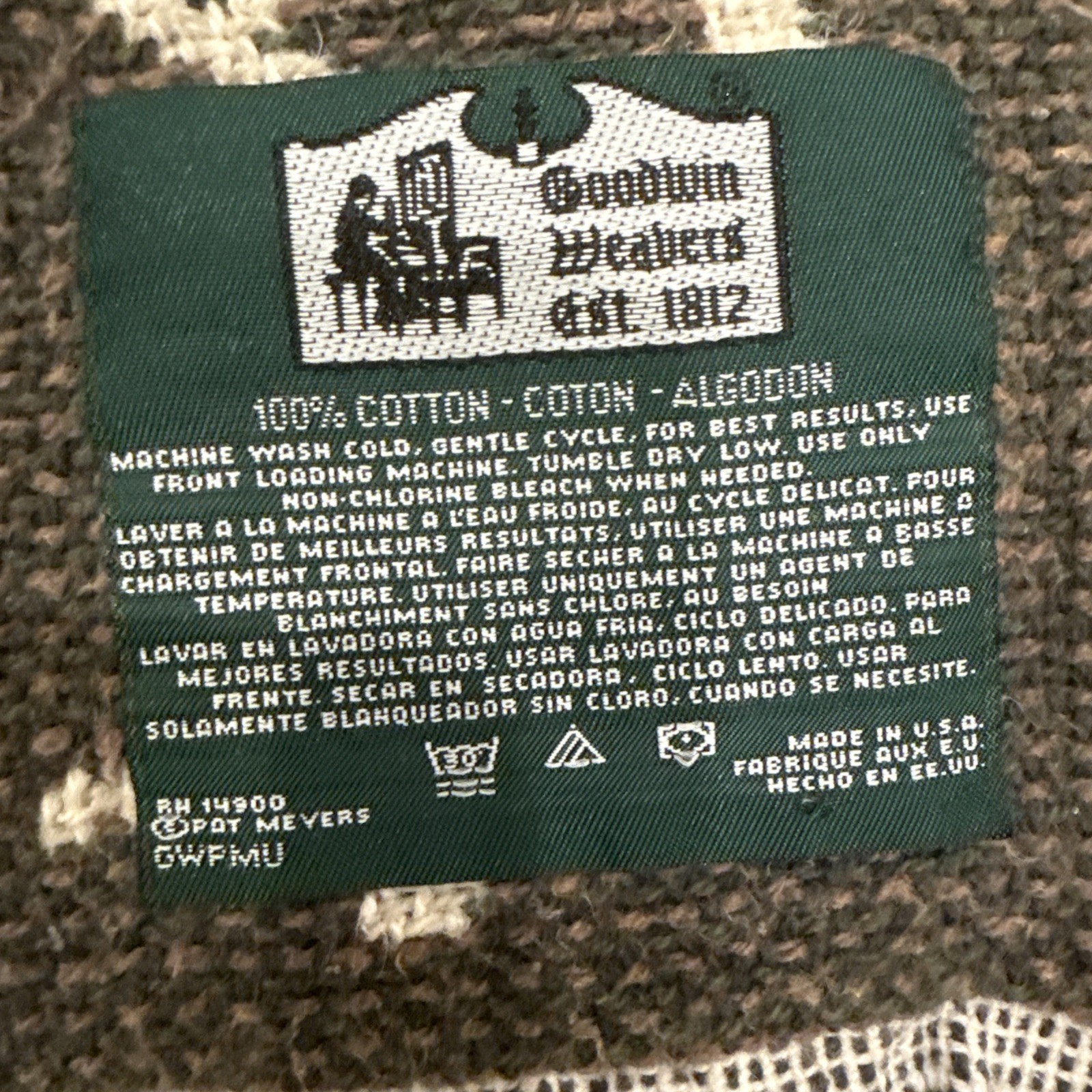 Goodwin Weavers Pat Meyers Throw Blanket Aztec 54” X54”Cocopelli Birds Animals