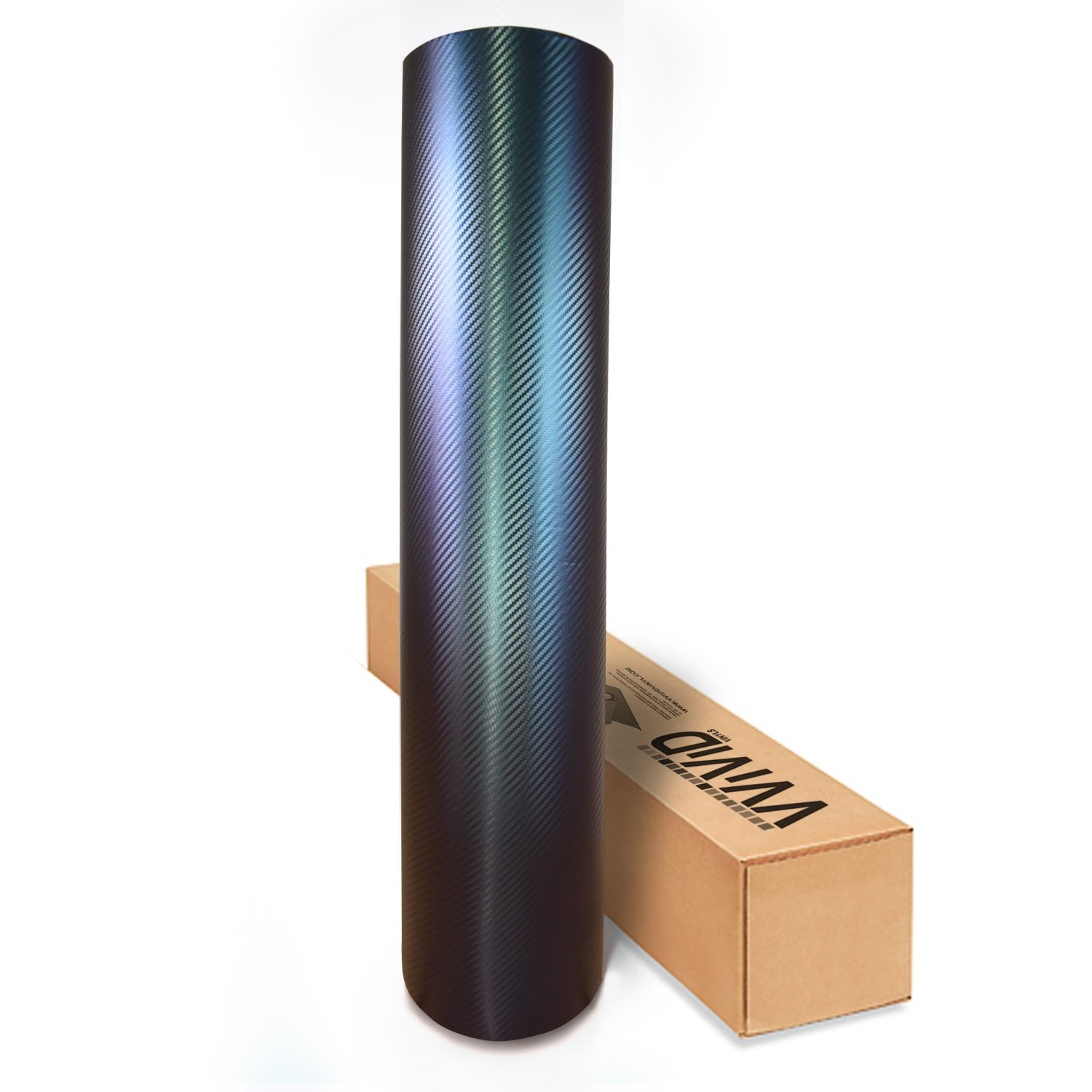 VVIVID® XPO Purple to Blue Chameleon Carbon Fiber Vinyl Wrap Roll w/Air-Rel
