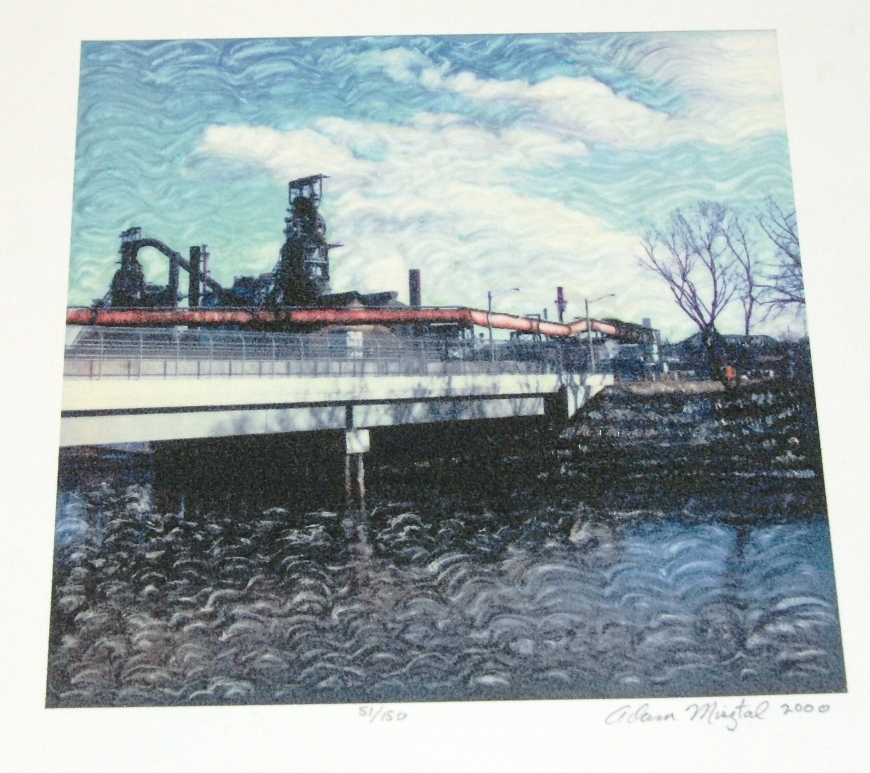 Steel Mill & River Print