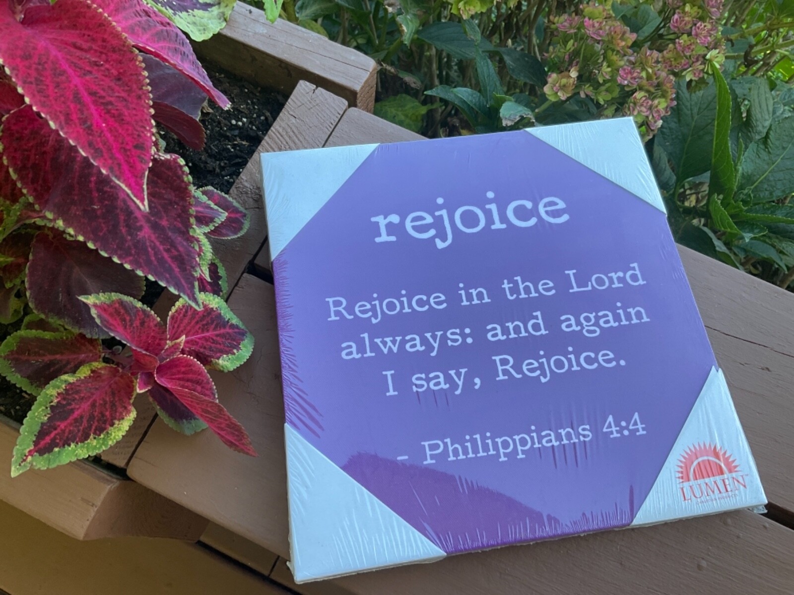 Wall Plaque Decor – REJOICE – Bible Verse