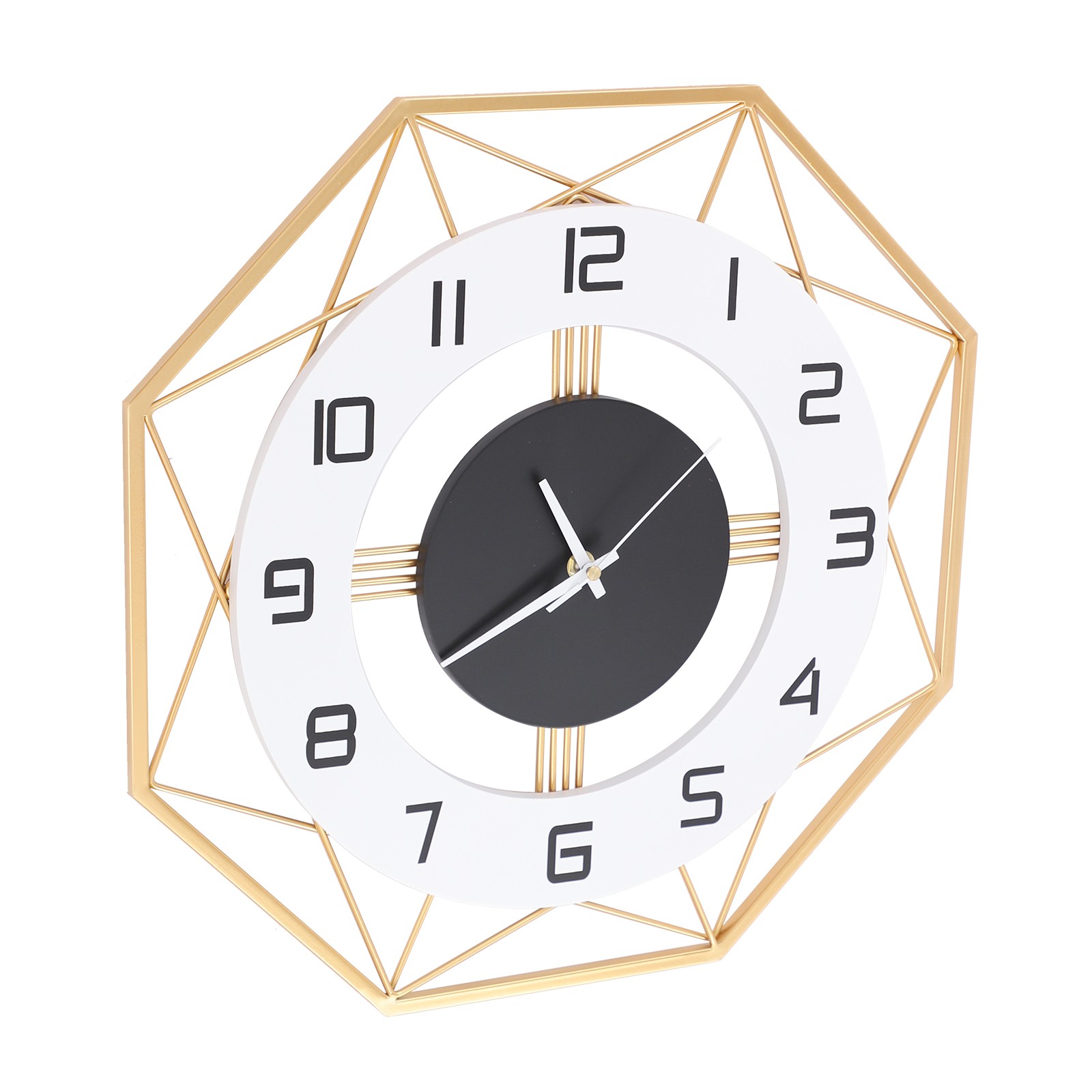 Modern Wall Clock – Silent Battery Powered Analog , Easy Mount