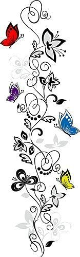 Butterflies and Hanging Vines Wall sticker Decor Mural DIY Vinyl Entryway Living