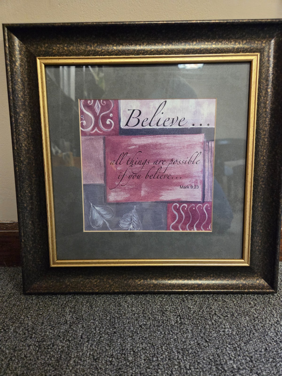 All things are possible if you believe framed picture