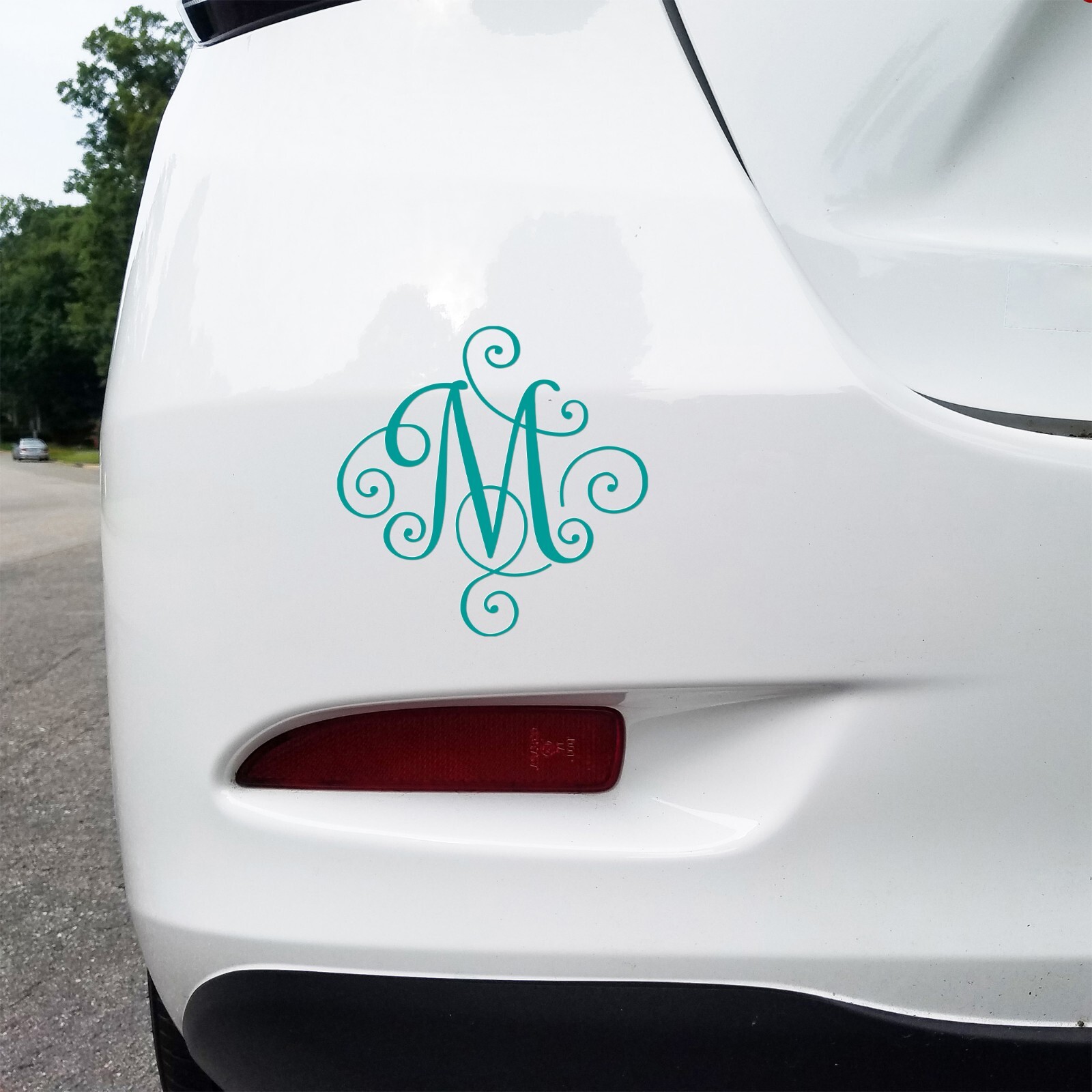 SCROLL MONOGRAM INITIAL Vinyl Decal Sticker – Decorative Letter Script Lettering