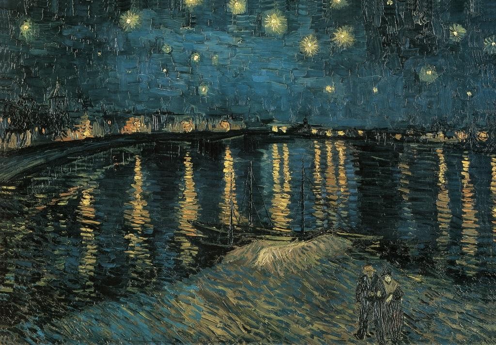 Vincent van Gogh Starry Night Over the Rhone 1888 Painting Art Poster 36×24