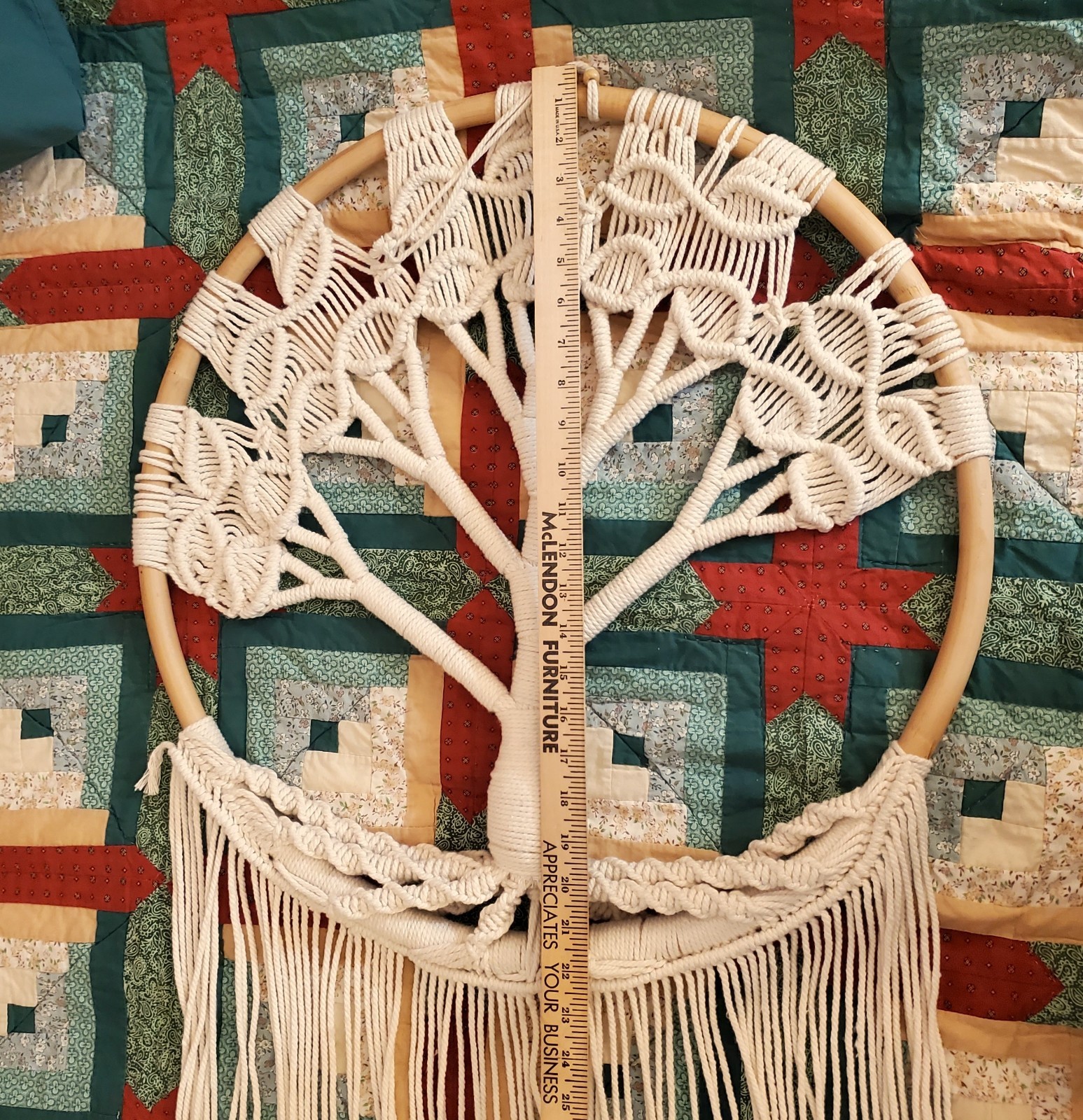 Large Tree of Life Dream Catcher w/ Macrame Design Wall Hanging Home Decor Boho