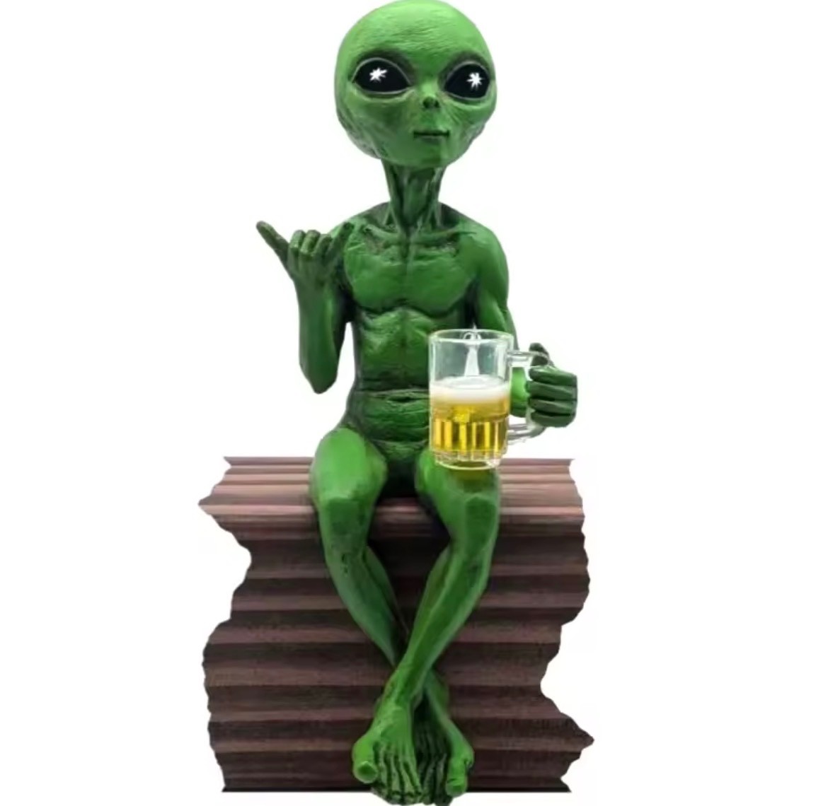 Alien Resin Statue Ornament, Garden Sculptures Art Decor Collectible Gift