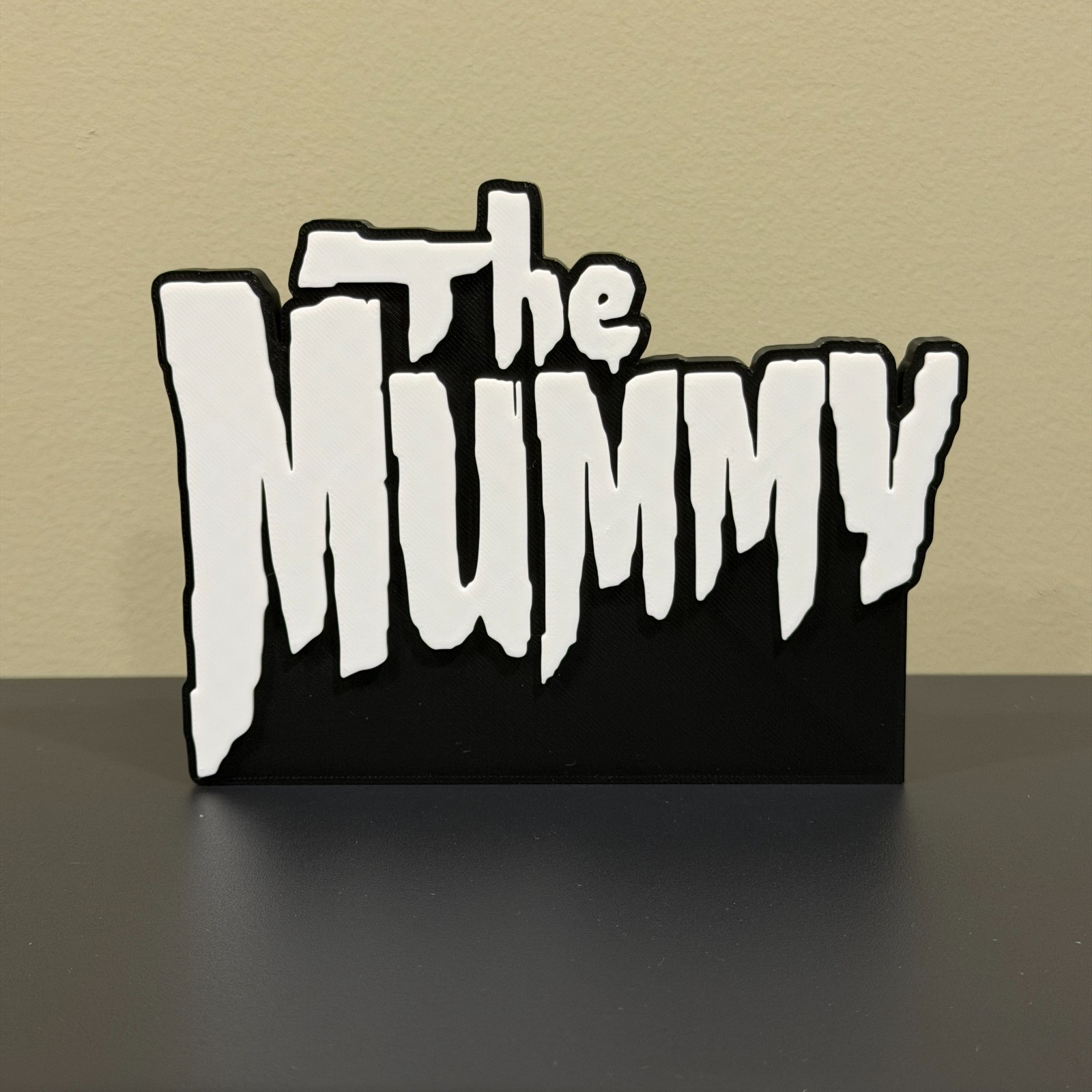 The Mummy decor sign 3d printed display