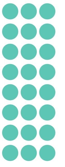 1″ Mint Green Round Label Dots Stickers Color Coding Inventory 1 Inch Dot