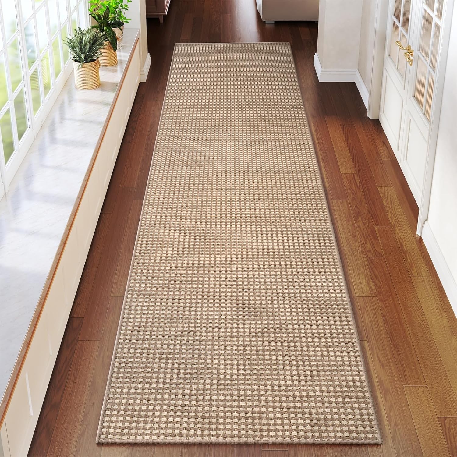 2×8 ft Hallway Runner Rug Extra Long Boho Woven Kitchen Runner Rugs Mat Non Slip
