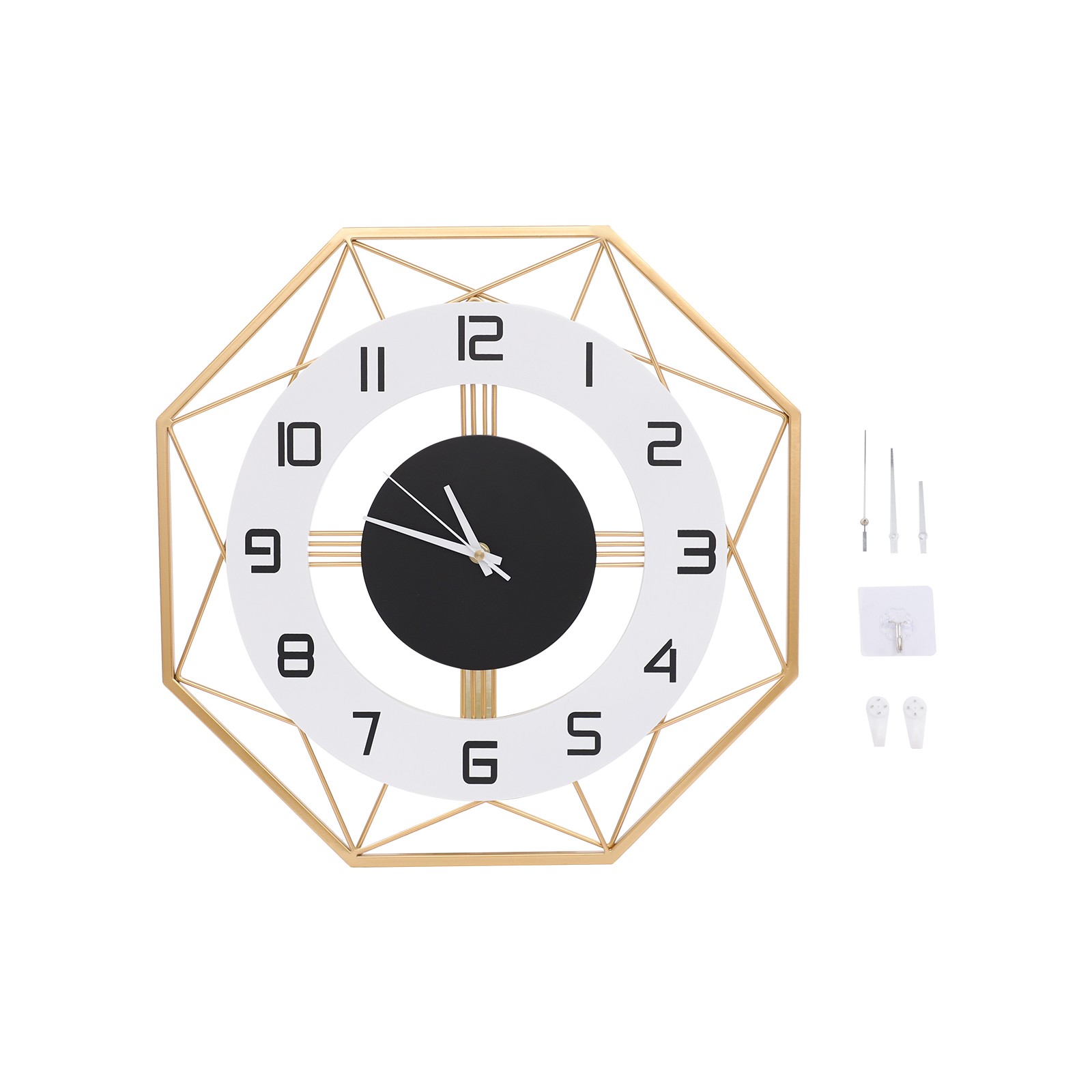 Modern Wall Clock – Silent Battery Powered Analog , Easy Mount
