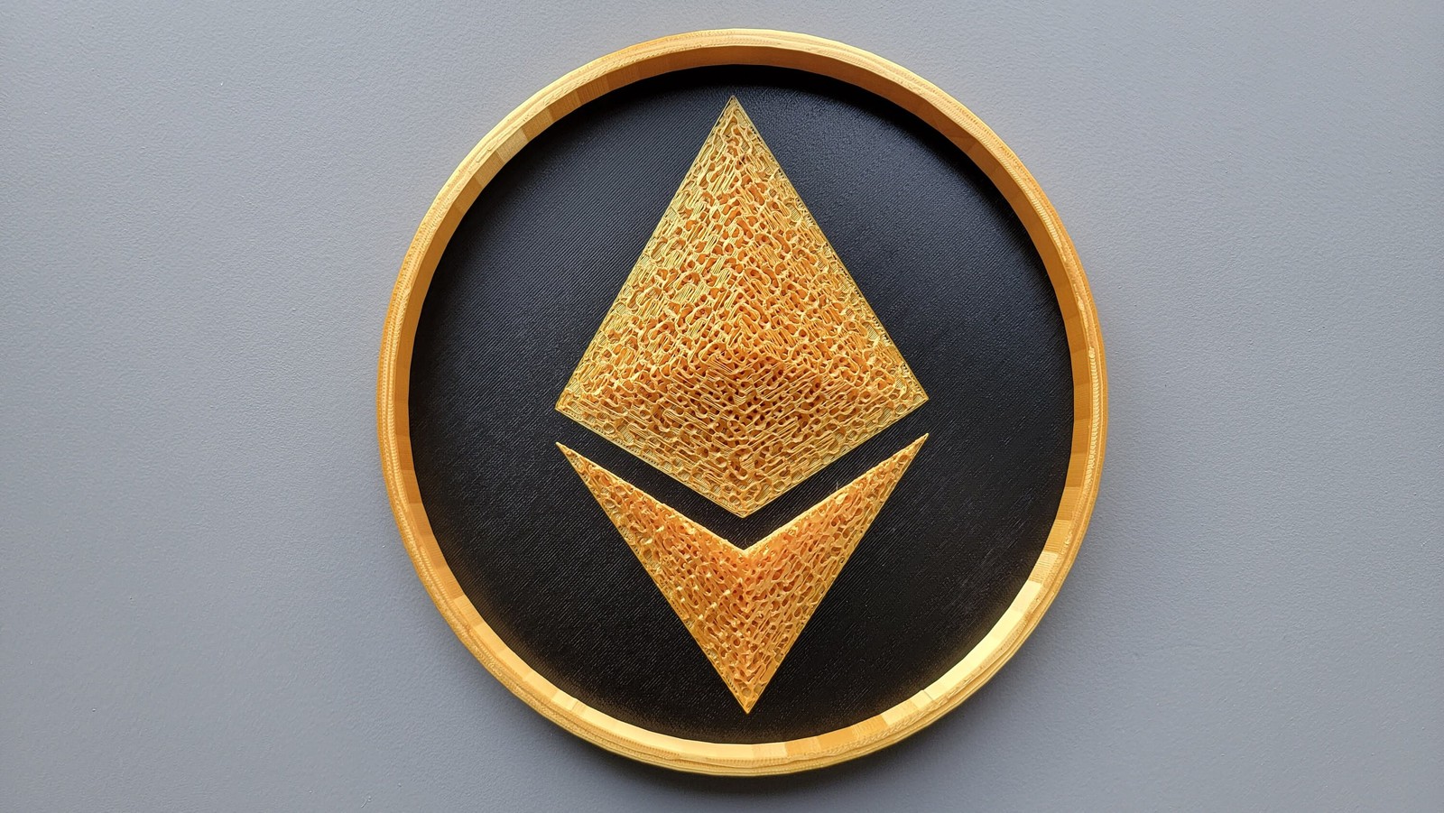 Ethereum Wall Art 3d Coin | Gift for Crypto Currency Investor Lover | ETH