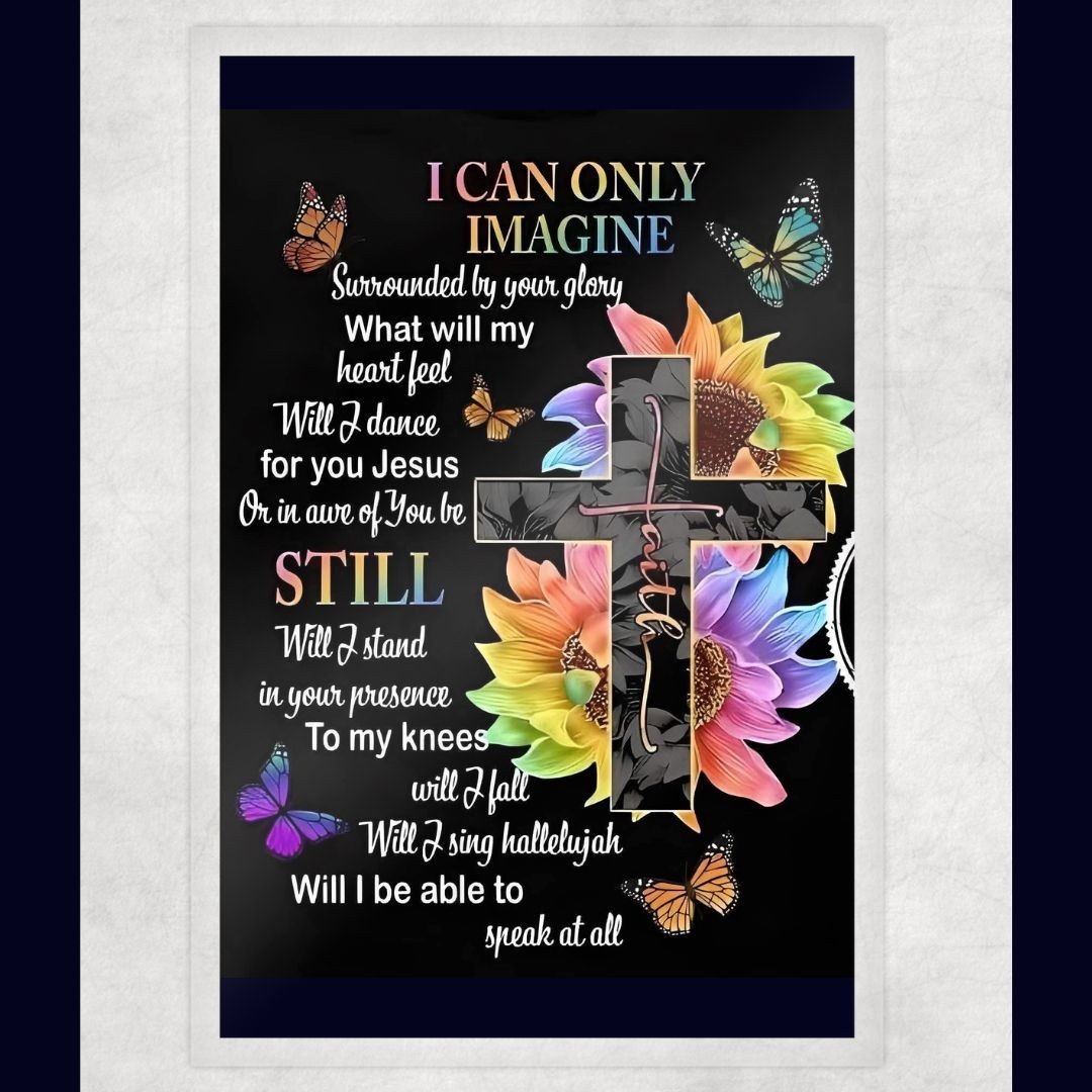 Laminated Poem Print 8.5×11 Unframed Cross Inspirational Wall Art Decor Gift
