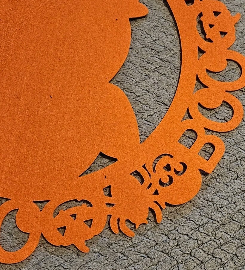 Owl Wall Decoration Round Orange 15 Inches