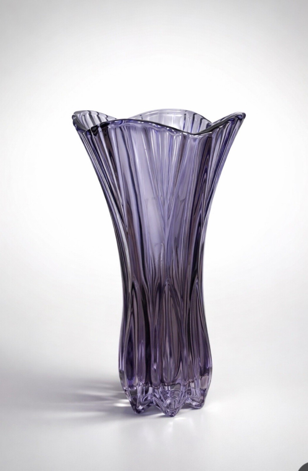 Plantica Crystal Amethyst Bud Vase Home Decor Bohemia Crystal Flower Flared