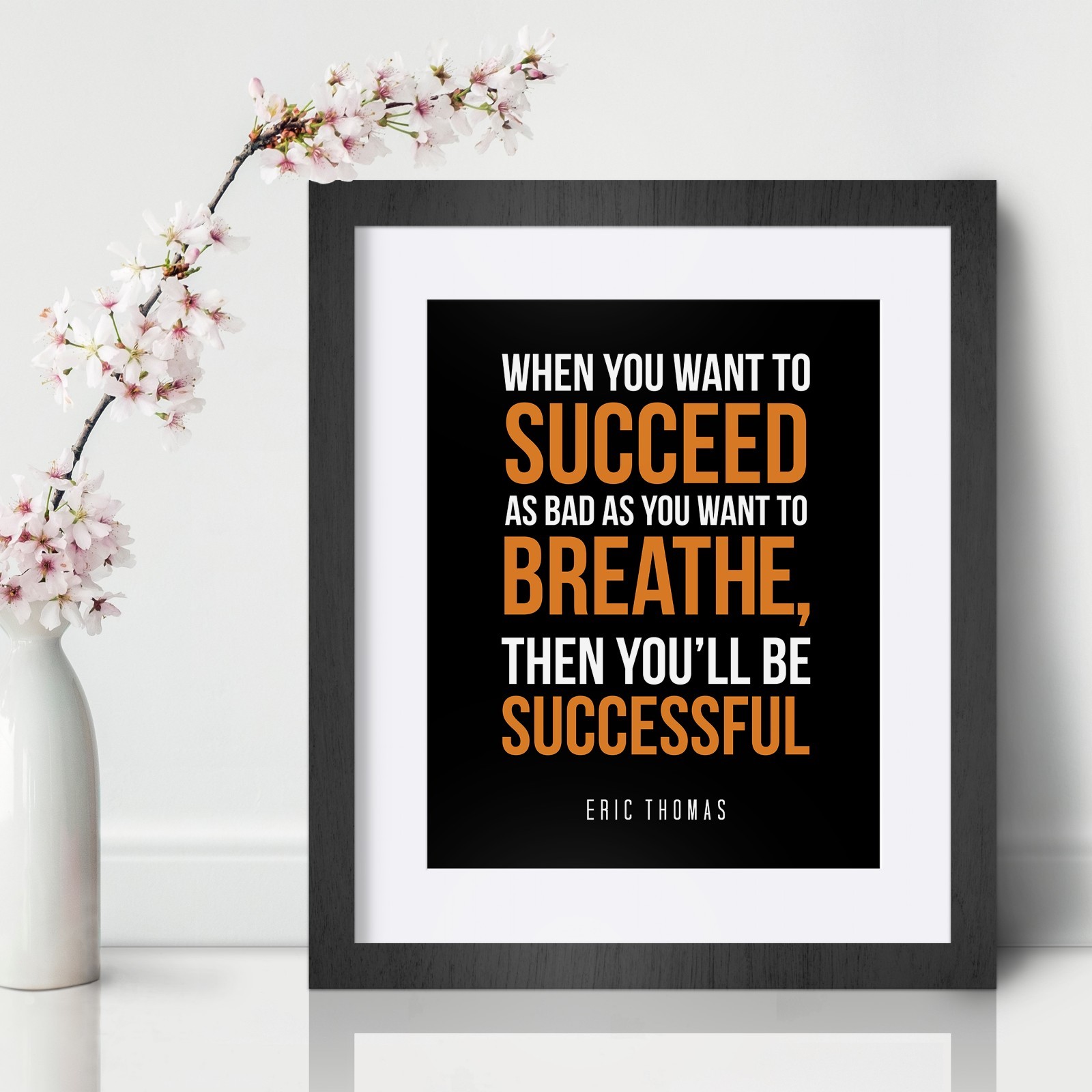 Eric Thomas Inspirational Wall Art Print Motivational Quote Poster Decor Gift