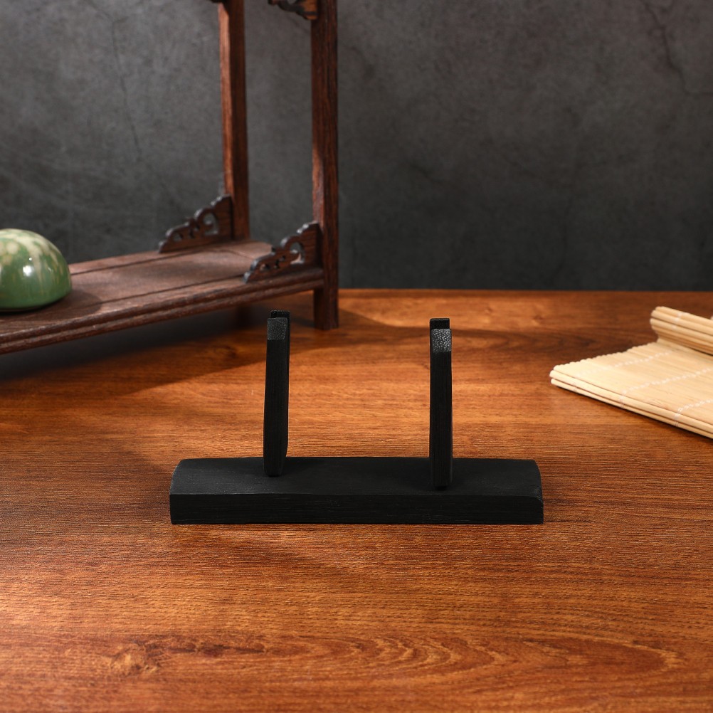 Folding Stand Holder Fans Handheld Display Wooden Japanese Wall Mount
