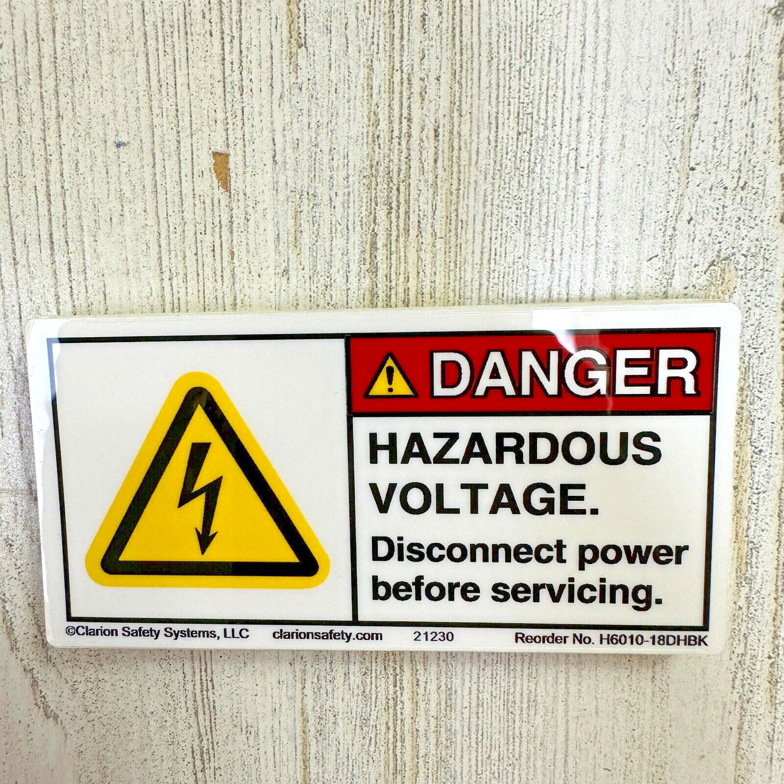 (5) Danger High Voltage Sticker Decal Label Electrical Safety 2×4″ Clarion