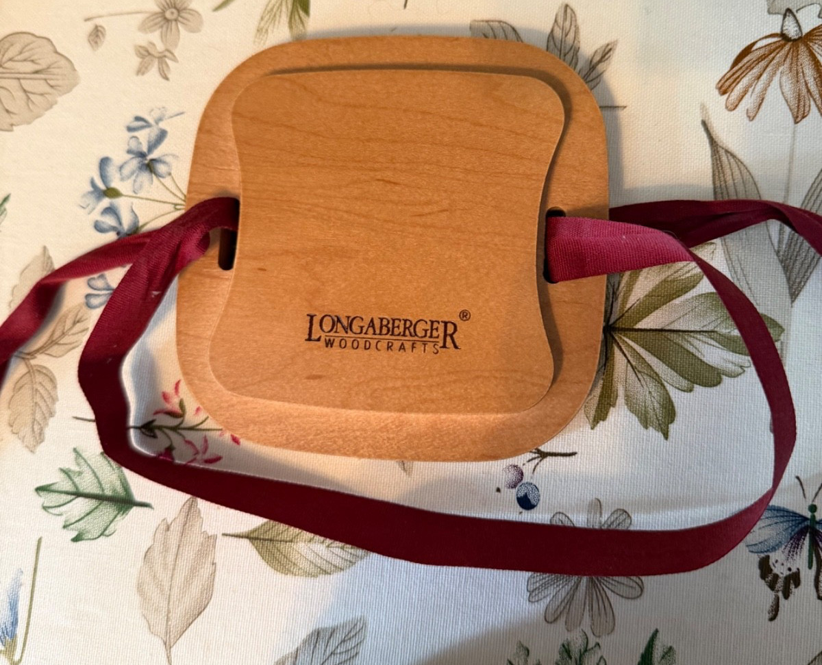 Longaberger 2002 Sweetest Gift Small Basket Combo ~ BLPL tie on #2