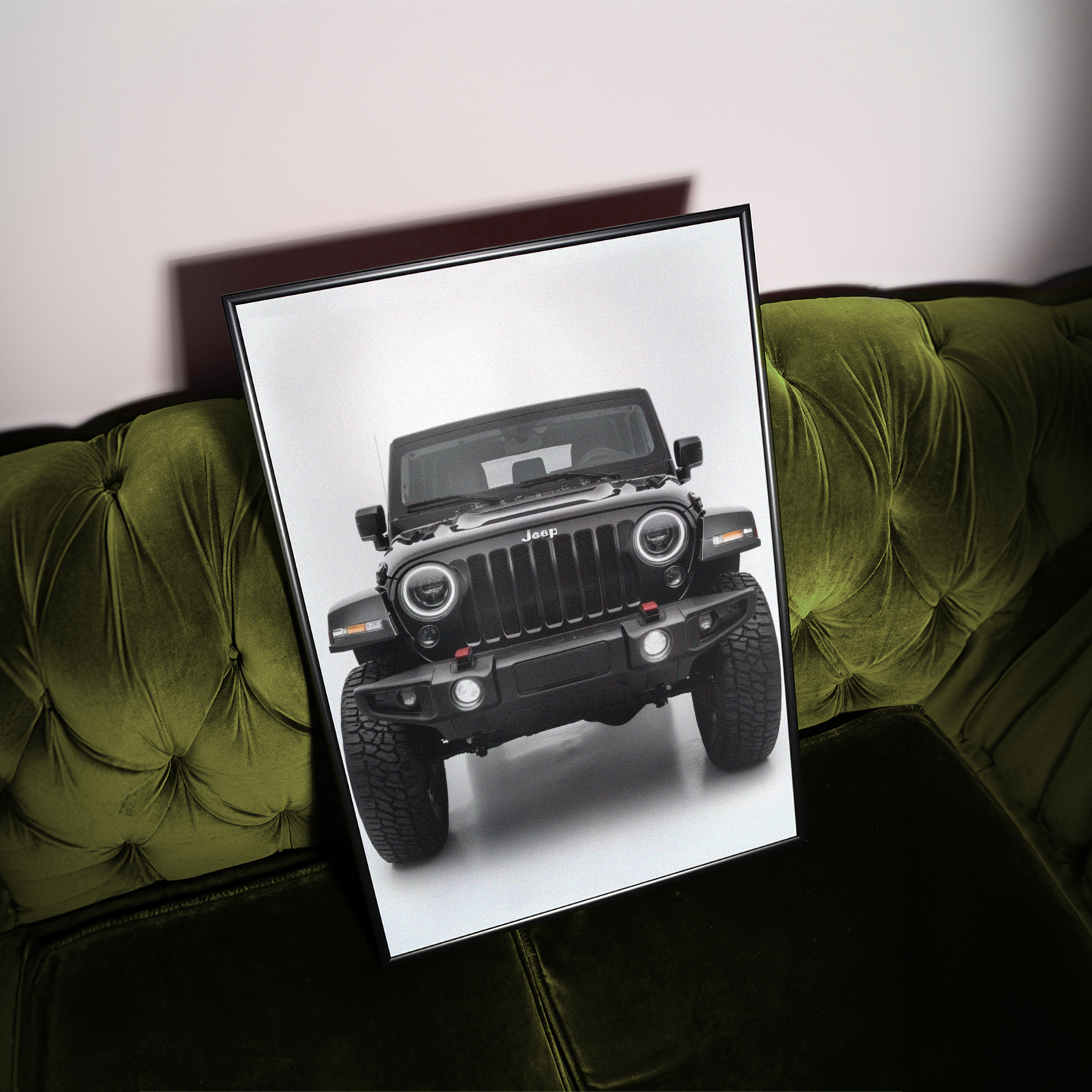 Jeep Wrangler Poster, Rugged Automotive Wall Art for Jeep Lovers, Man Cave Decor
