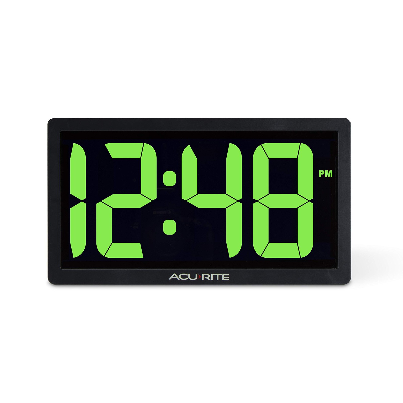 75112M 10-inch LED Digital Clock with Auto Dimming Brightness Green