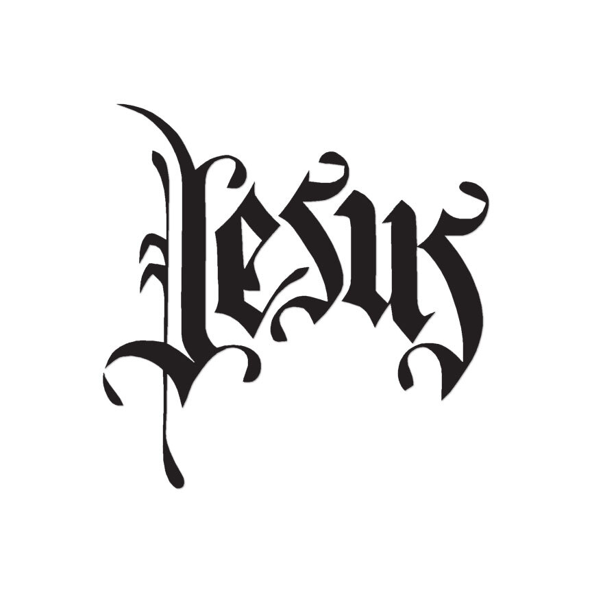 Jesus Font Christian – Vinyl Decal Sticker – Multiple Color & Sizes – ebn904