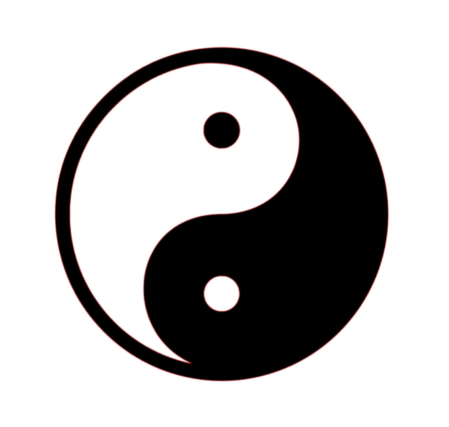 Yin Yang Sticker PICK SIZE COLOR Vinyl Decal China Peace Symbol Wall Window Car