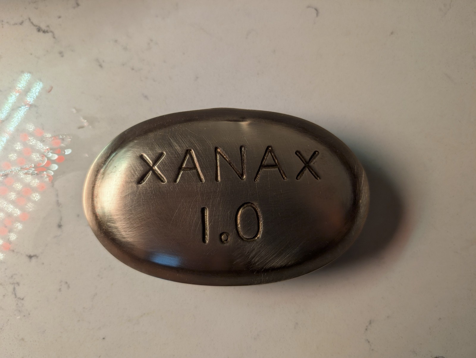 Genuine Xanax 1.0 Pill Box in Solid Brass Jonathan Adler Vintage