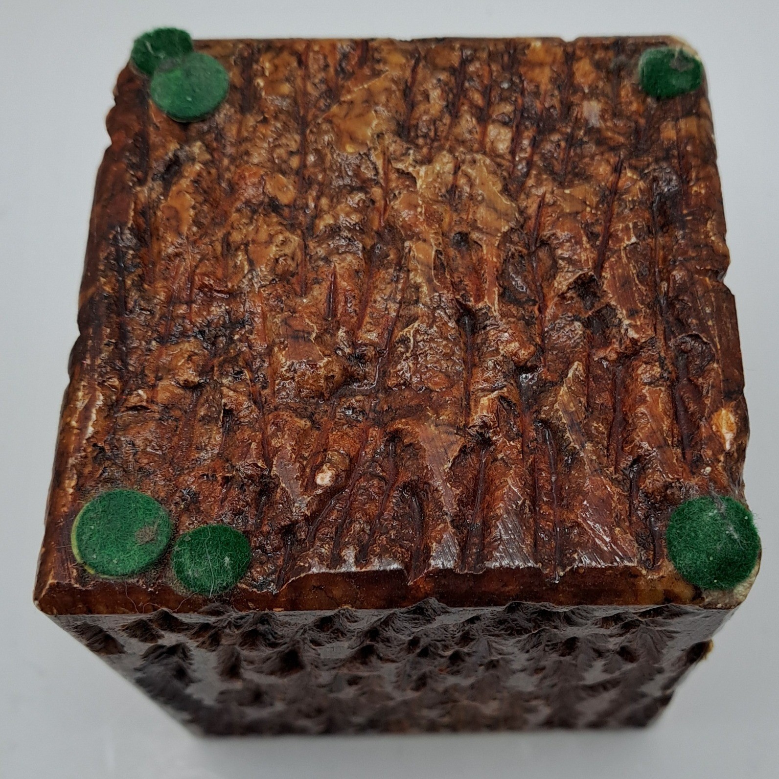 Hand Carved Genuine Alabaster Cube Made in Italy Textured Decor Accent