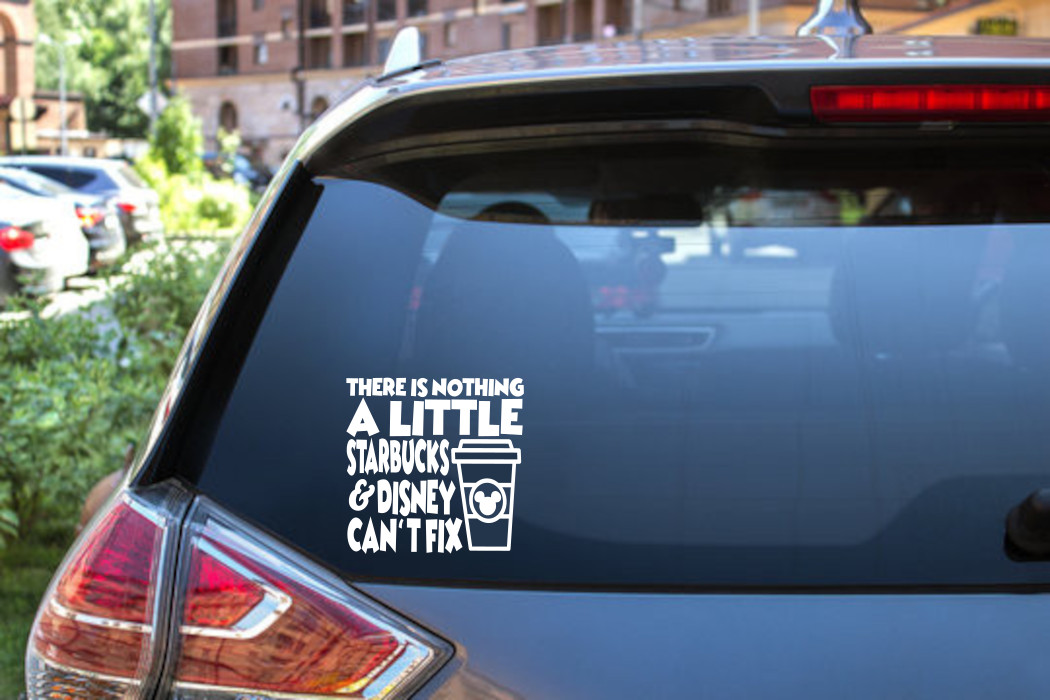 Disney & Starbucks Decal: Fix Your Day with Magic & Coffee – 6549