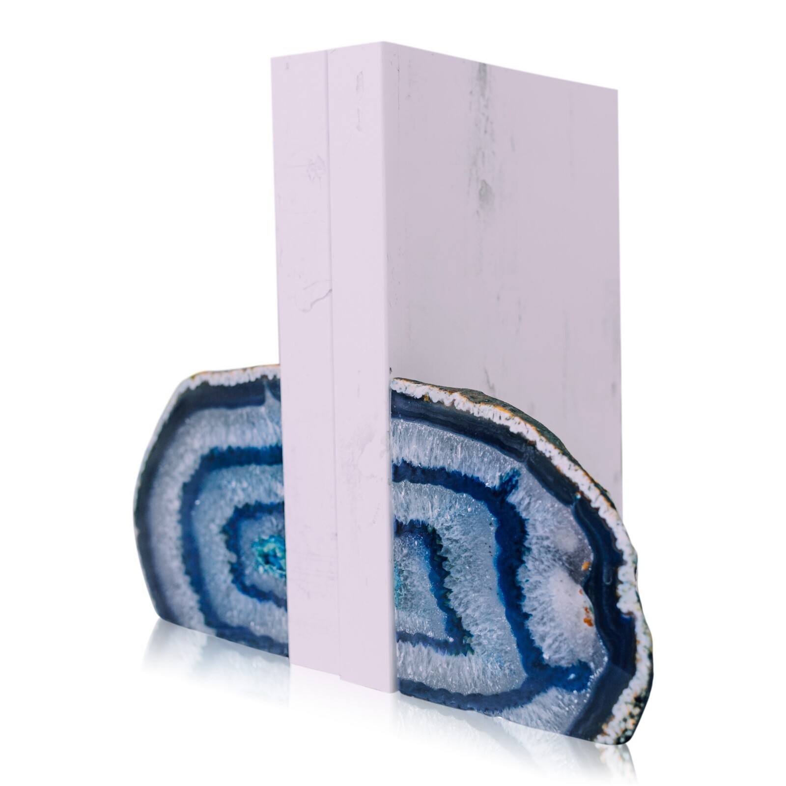 3 to 6 lb Agate Bookends Blue Agate Bookend Pair Geode Bookend Home Decor