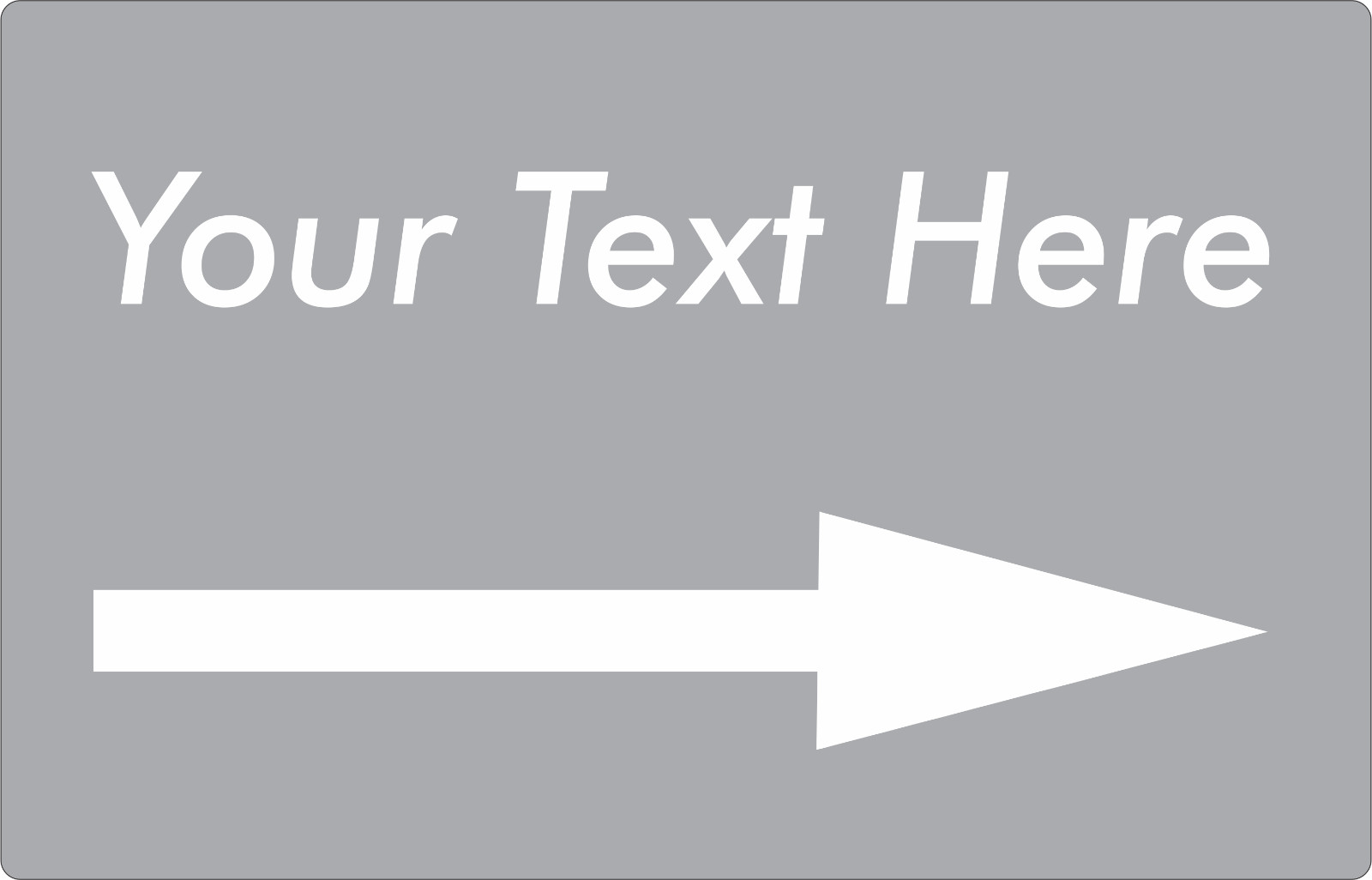 Personalized Aluminum Sign Customized With Your Message with Arrow 12 In x 18 In