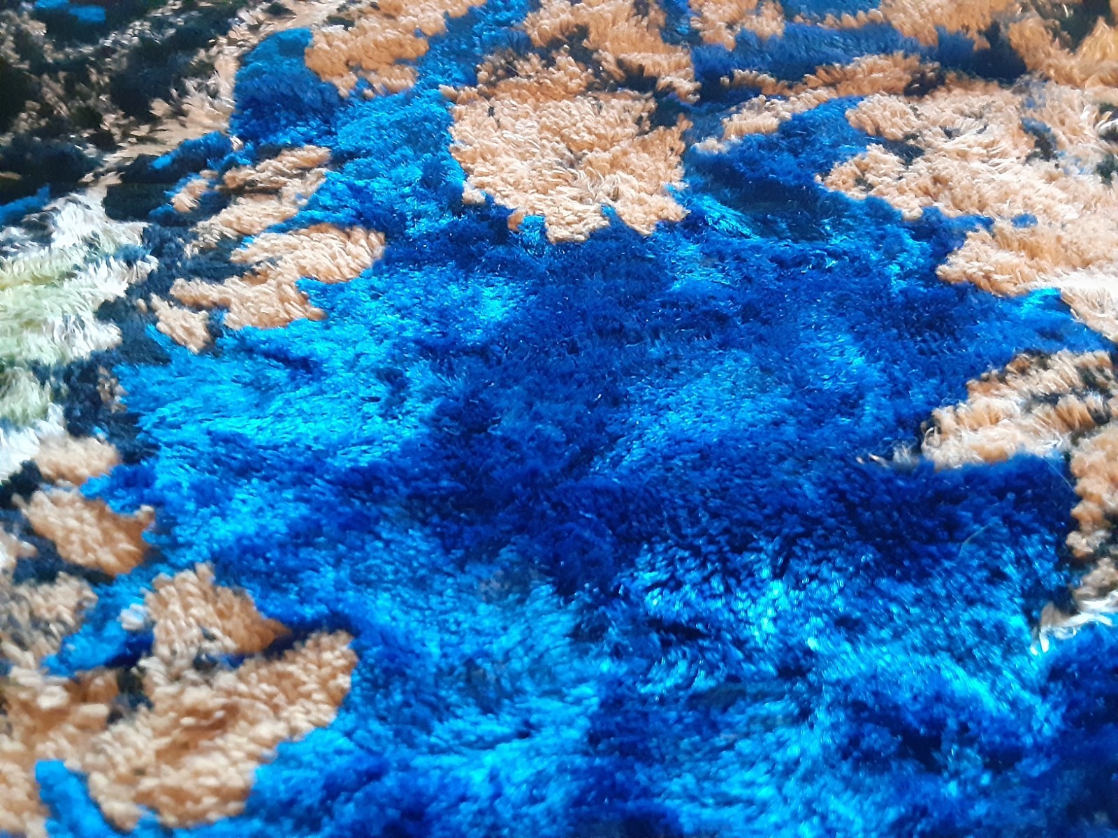 Vintage Velvet Fringed Tapestry *Table Dresser Runner*Rug 42×20 Vivid Colors !