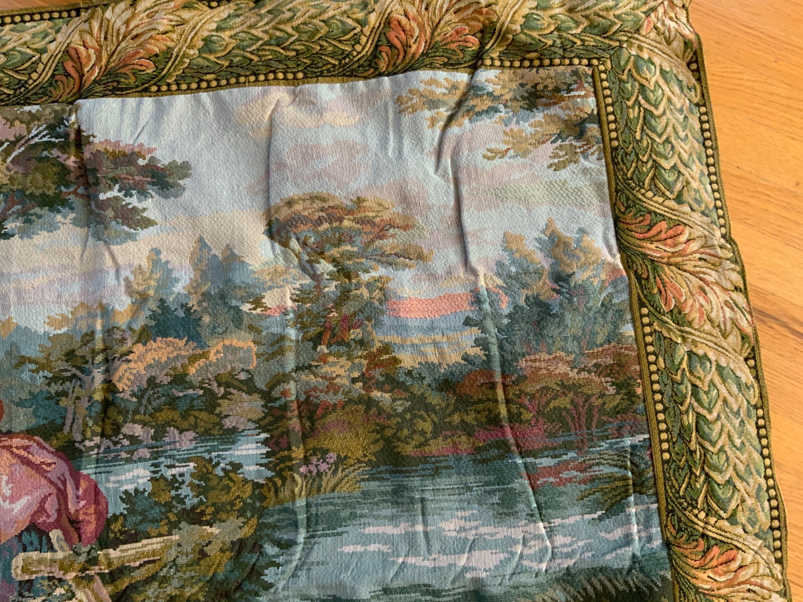 Woven nature people Tapestry 50″ x 36″ loops for hanging cotton/polyester