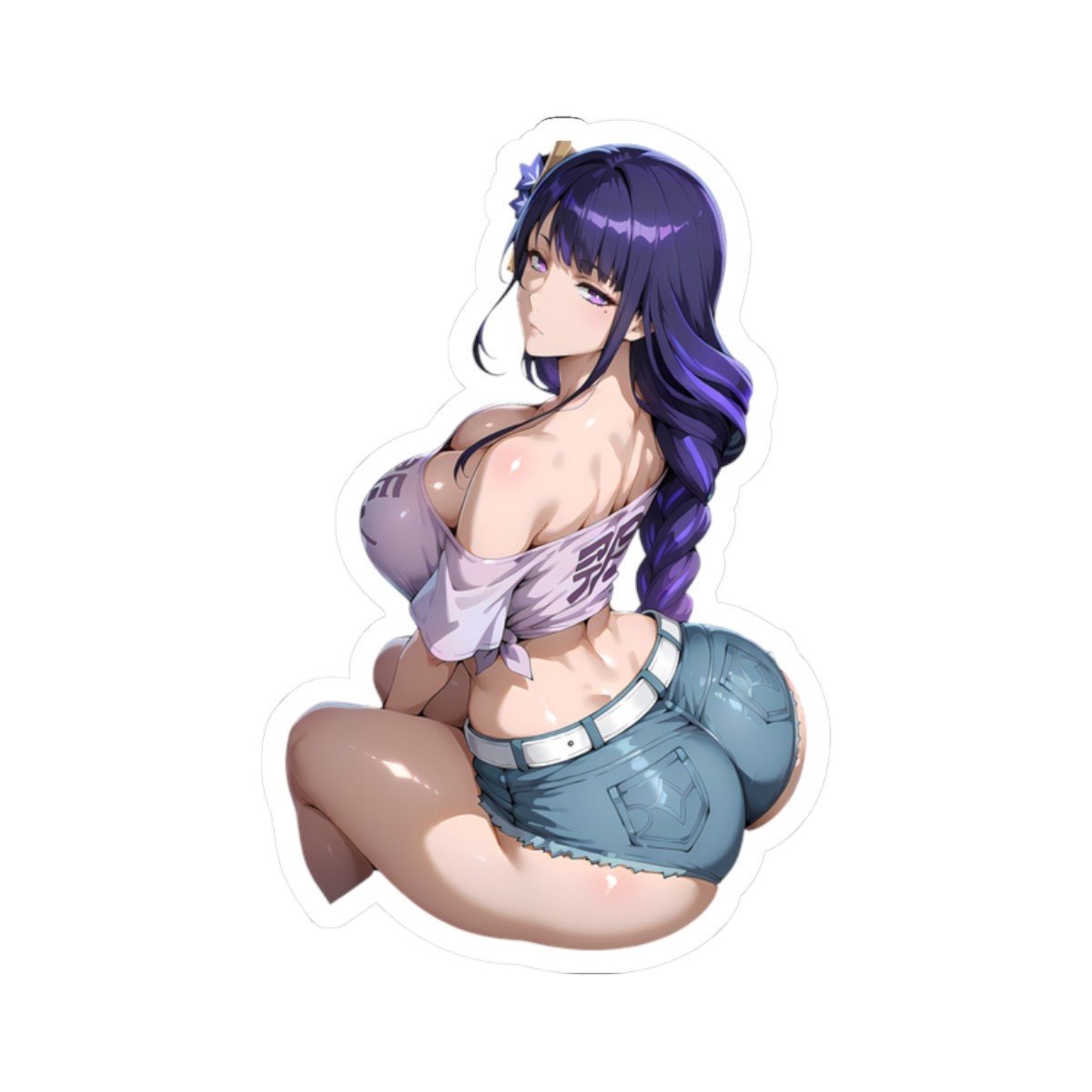 Anime Waifu Sticker (Buy More From My Shop Save More) Raiden Fan Art