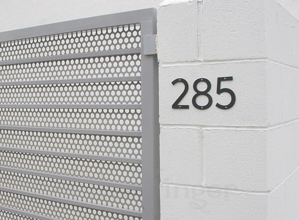 ADDRESS NUMBERS Black Metal Flush Mount Easy Read Street Home House Door Number