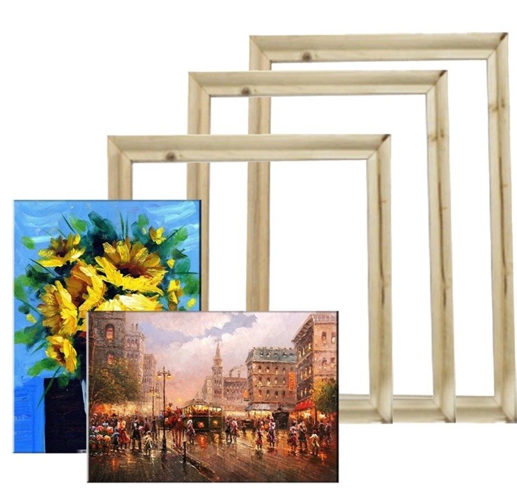 Wood Frame For Canvas Oil Painting Picture Nature DIY FramesFor Painting 14”x14”