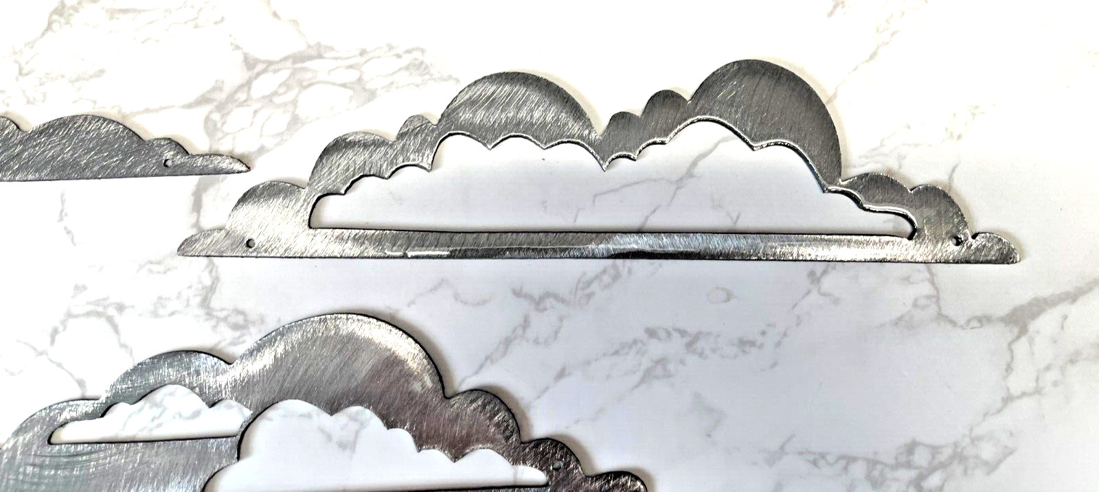 Cloud’s Small Metal Wall Art Accents – Size Varies Polished Steel Silver