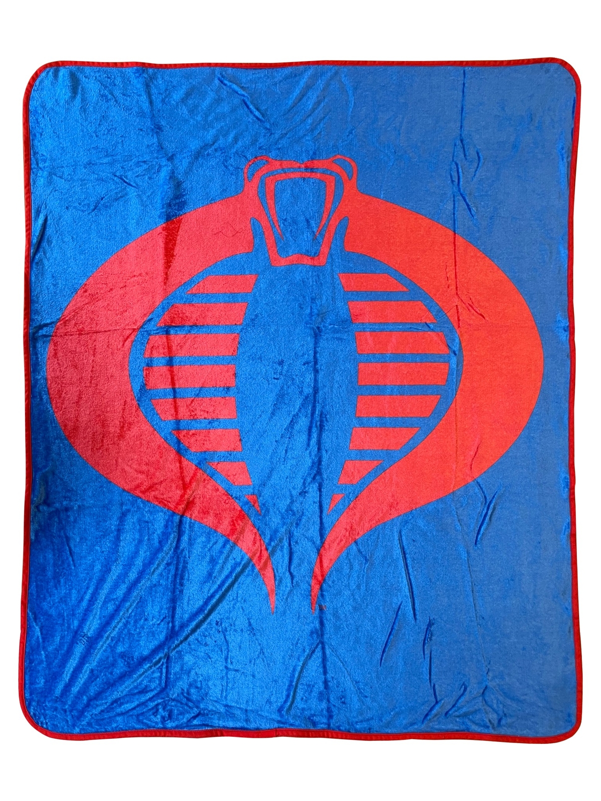 Hasbro G.I. Joe Cobra Symbol Blue 80’s Cartoon Throw Blanket