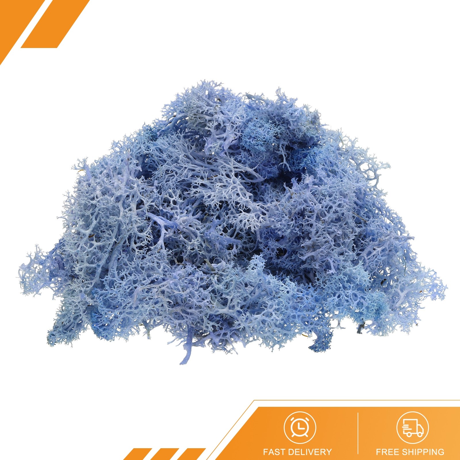 Preserved Reindeer Moss 4 OZ Fake Moss for Crafts Sky Blue