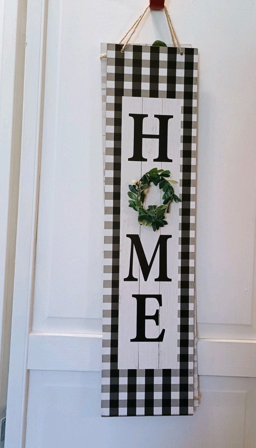 3 Welcome Home Hanging Vertical Rustic Sign Door Farm Cottage 2ft × 6in Set Lot
