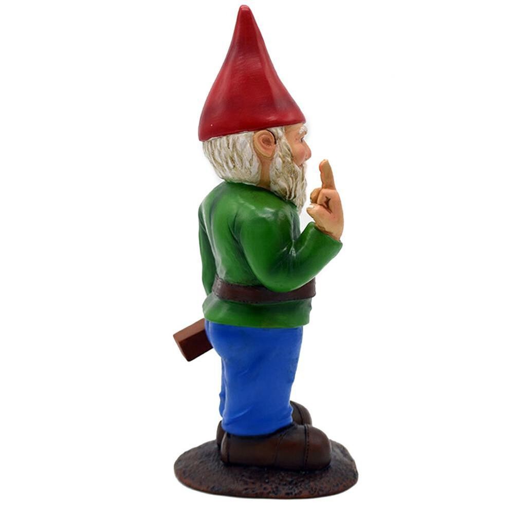 Naughty Garden Gnome for Lawn Ornament Funny Dwarfs For Indoor Outdoor 12CM US