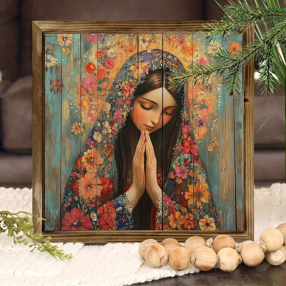 2D Vintage Wooden Sign Rustic Religious Home Wall Decor Prayer Inspirational Art