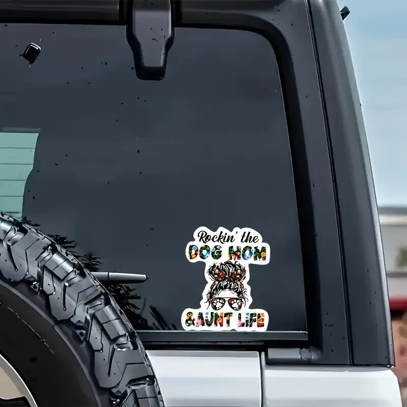 Dog Mom And Aunt Life Vinyl Decal – 5″x6″ – for Cars, Laptops, and More