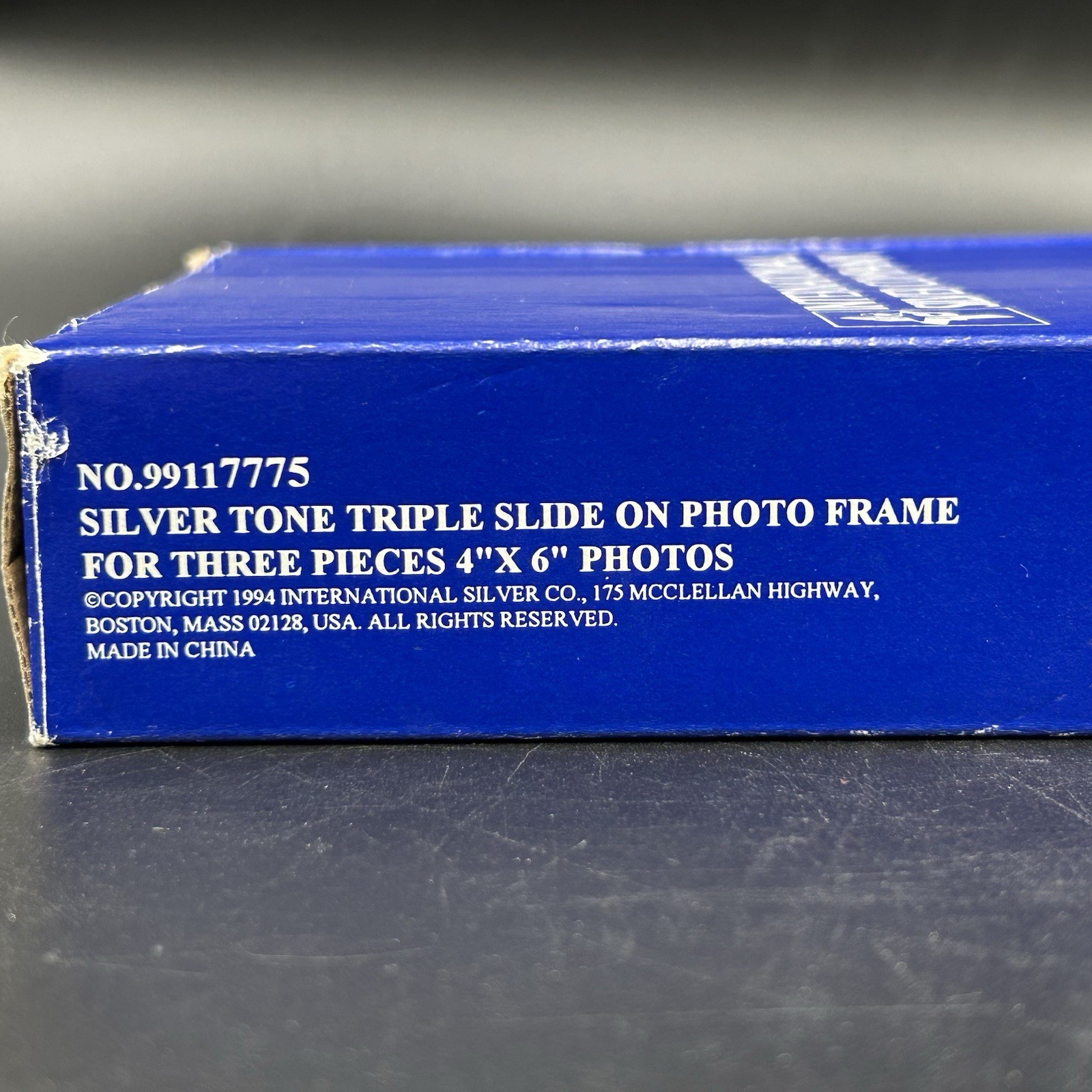 International Silver Triple Slide Photo Frame 4×6 Silver Tone Folding Frame