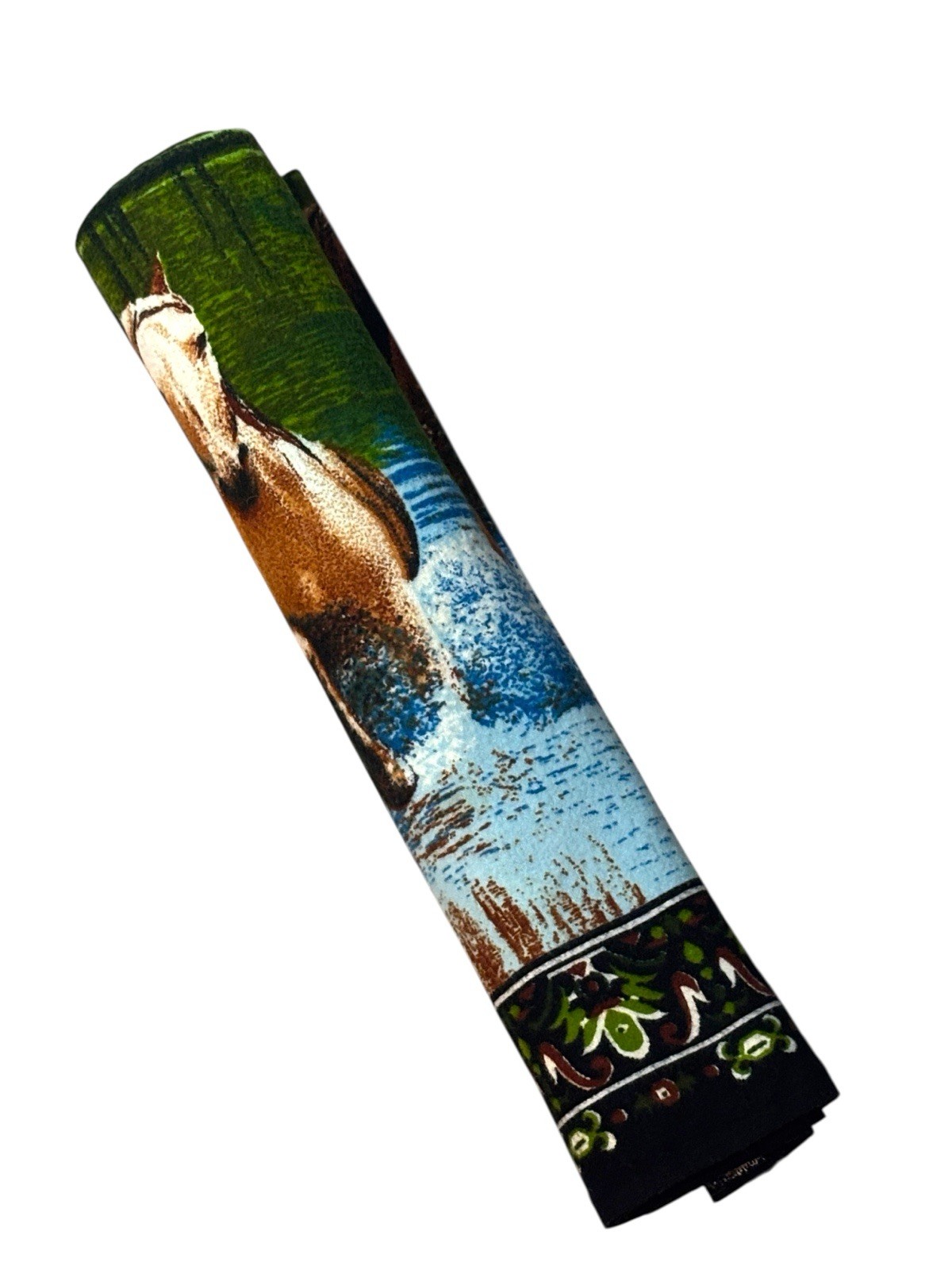 RJ Wild Horses Run 100% Cotton Tapestry Forest Mountain Scene 51.5×33.5