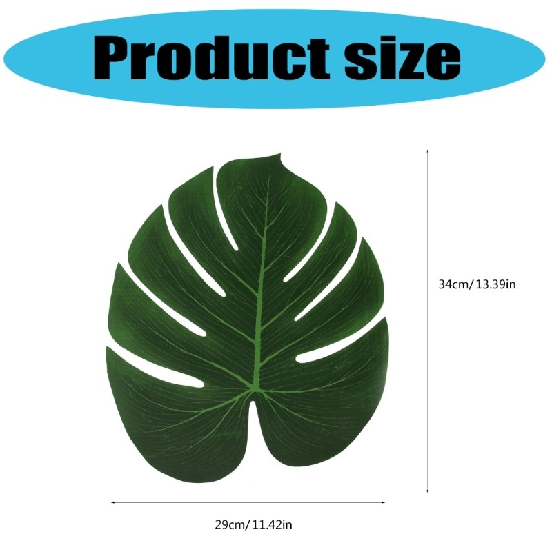 10Pcs Artificial Monstera Leaf Party Decorations 30x20cm For Party Decoration