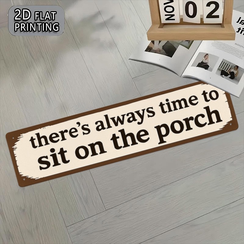 Country Farmhouse Decor Metal Sign Sit On The Porch Rustic Outdoor Wall Plaque