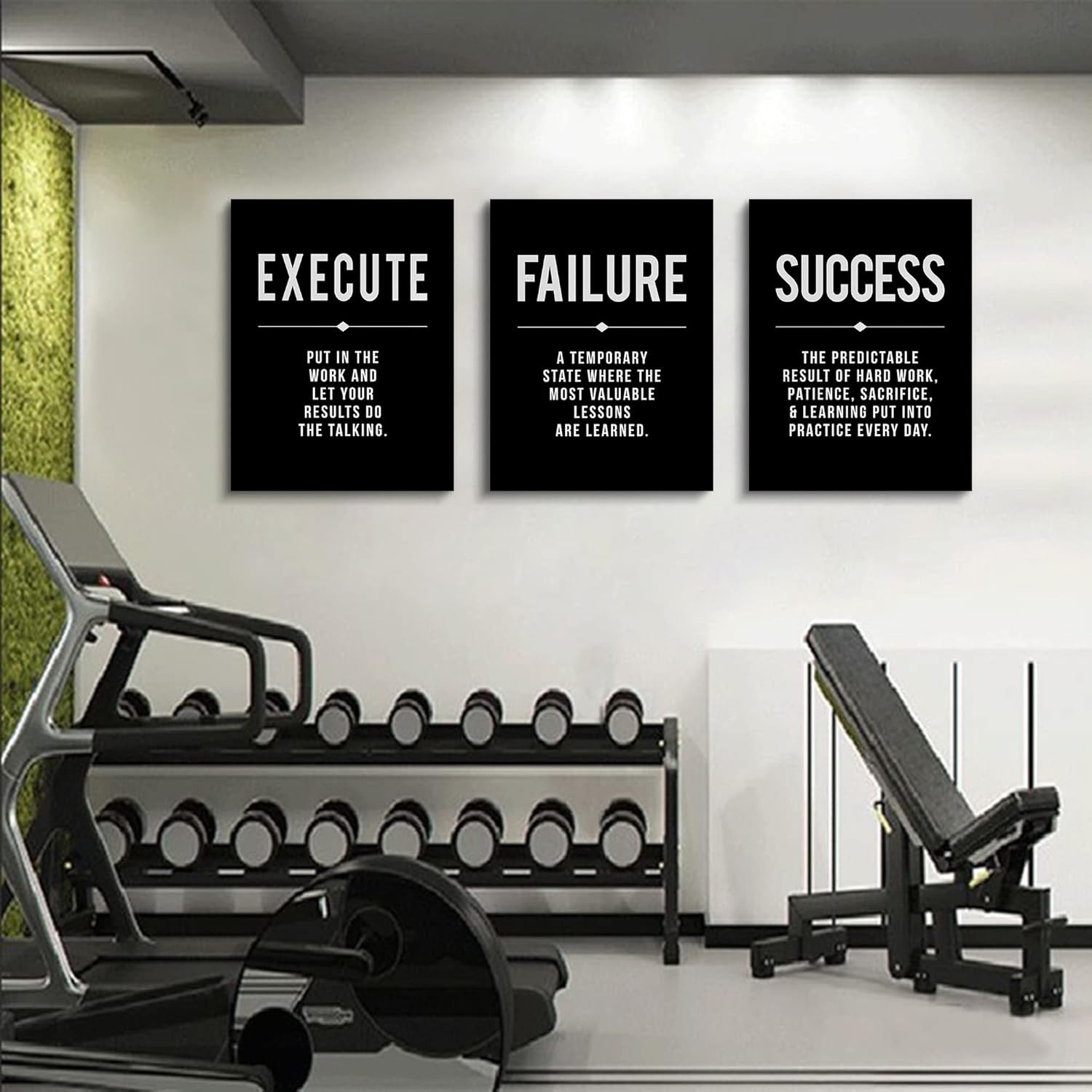 Durable Water-Resistant Canvas Wall Art – Motivation Print Set for Office