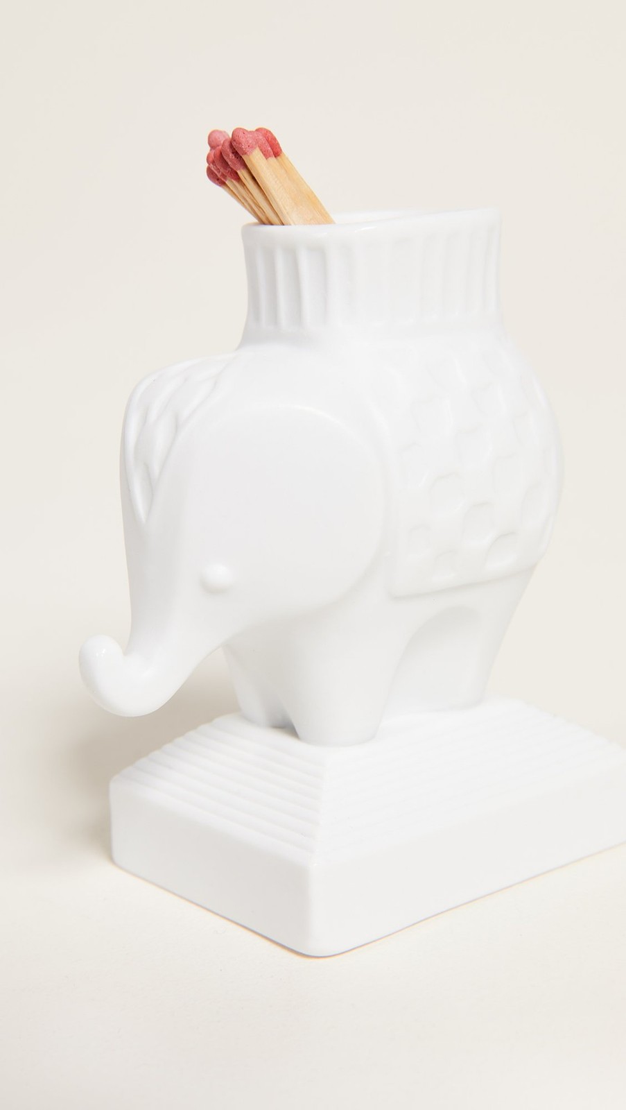 Jonathan Adler Elephant Match Strike, White One Size 1.0